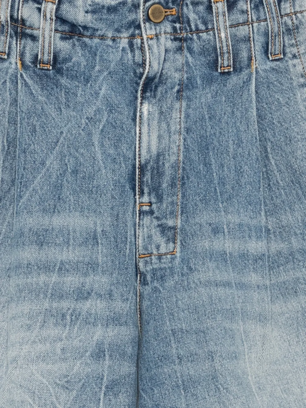  Cultura Bermudas Con Efecto Lavado - Azul 