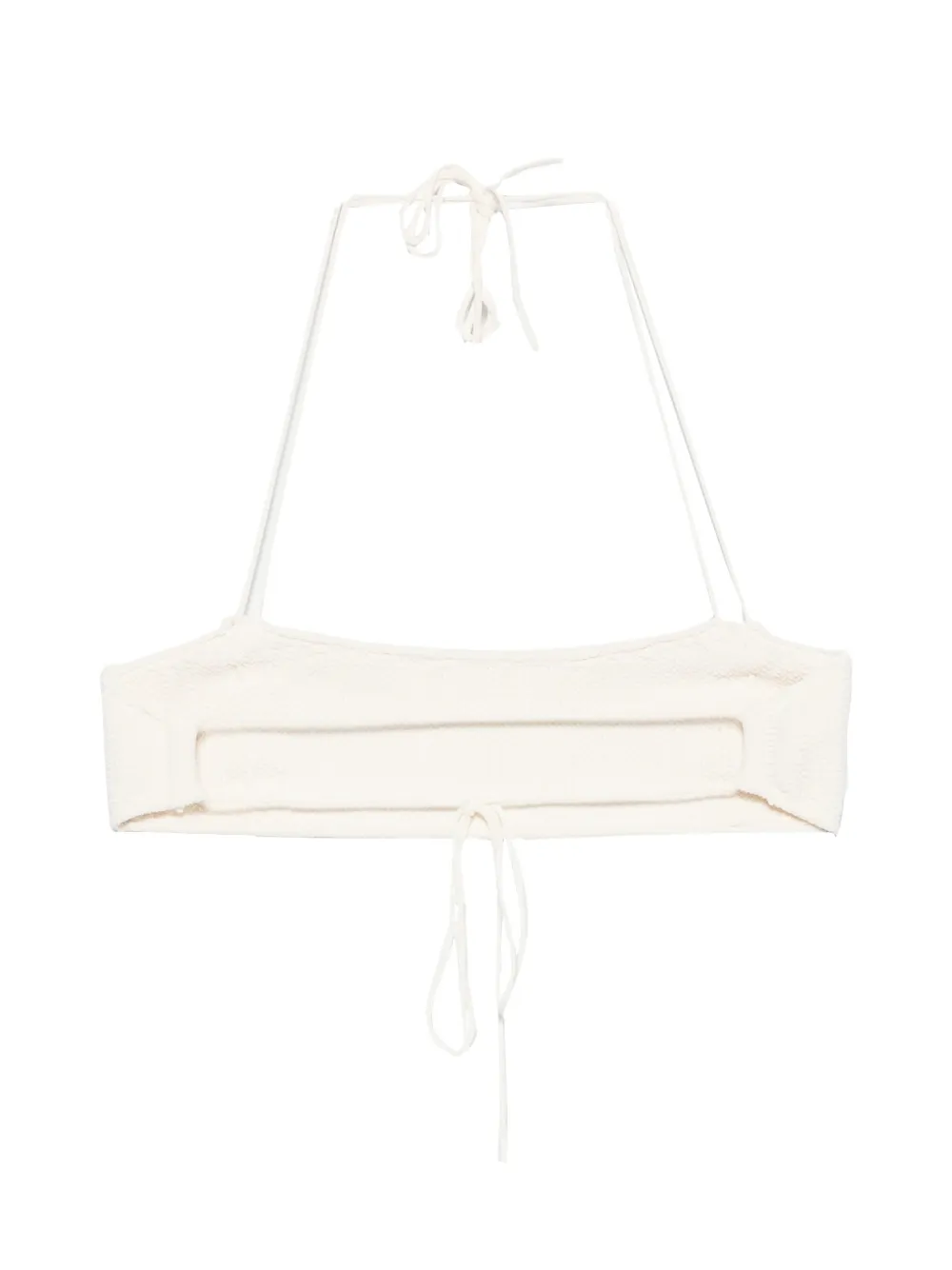  Elou Top De Bikini Ora Con Efecto Arrugado - Neutro 