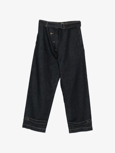 CULTURA asymmetric-fastening buttoned-cuff jeans