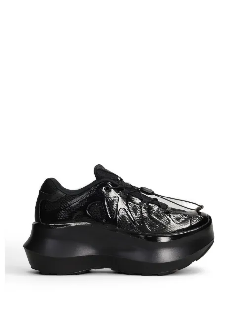 Comme Des Garçons patent-finish chunky-sole sneakers