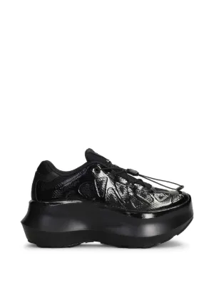 Acne Studios レースアップ レザースニーカー | ブラック | FARFETCH JP
