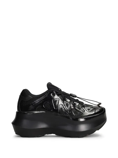 Comme Des Garçons patent-finish chunky-sole sneakers