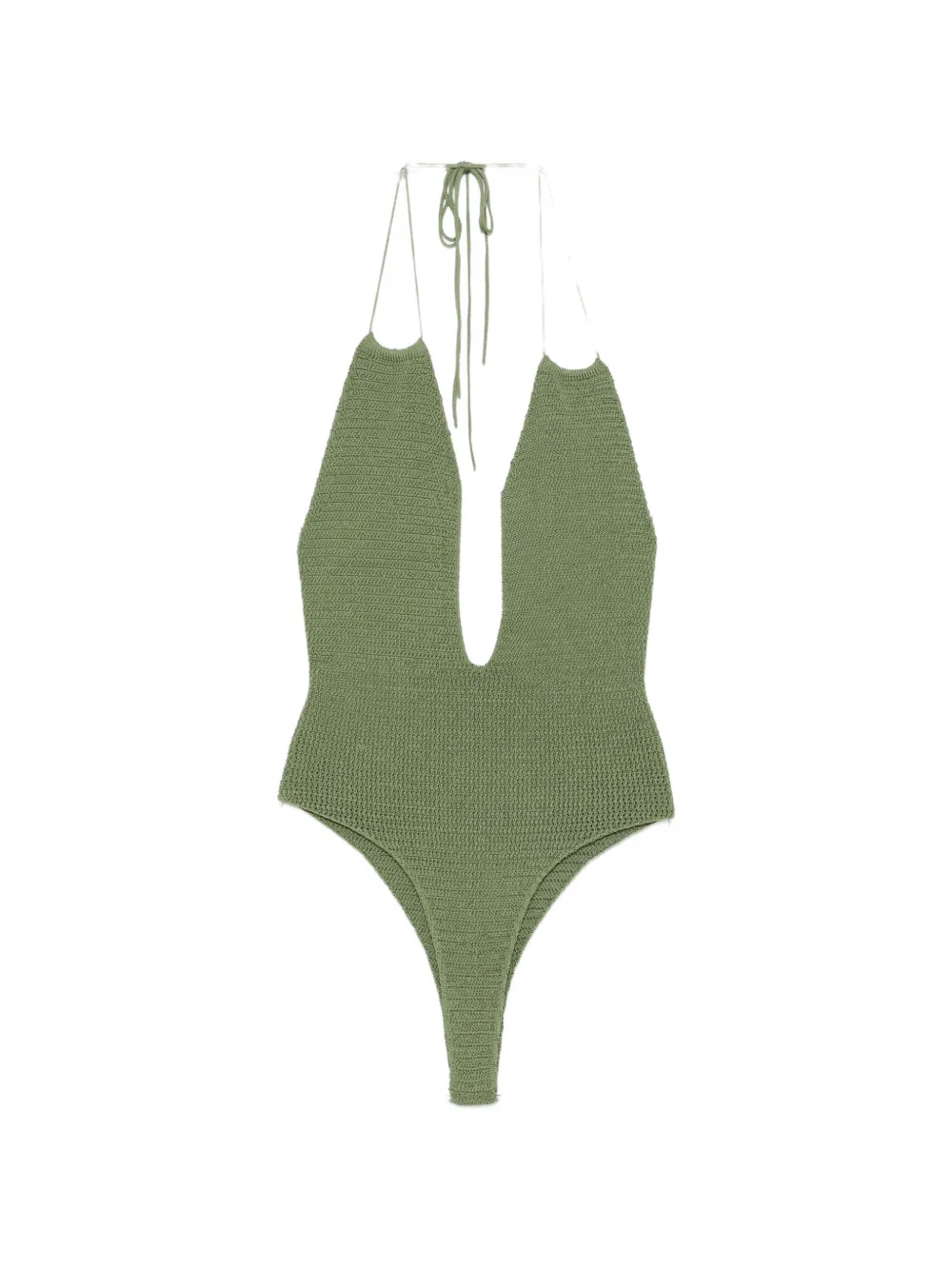 ELOU Riviera crochet-knit swimsuit - Verde