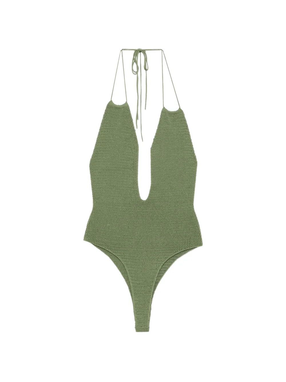 ELOU Riviera crochet-knit swimsuit - Verde