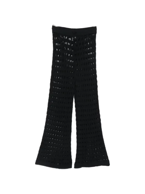 ELOU Fleur crochet-knit drawstring trousers