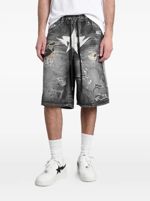 A BATHING APE® distressed-effect shorts