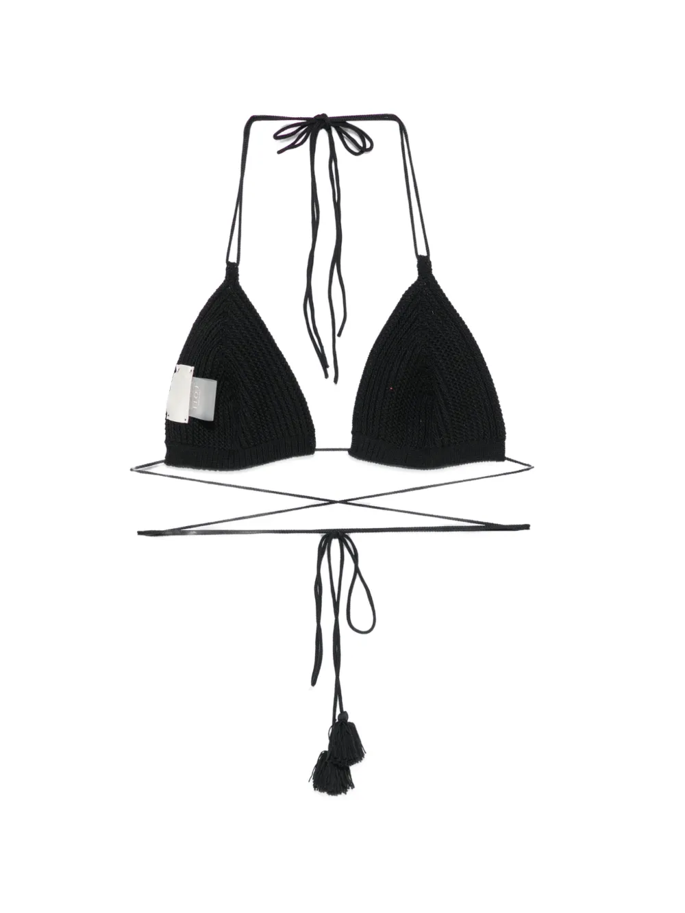  Elou Top De Bikini Azure De Ganchillo - Negro 