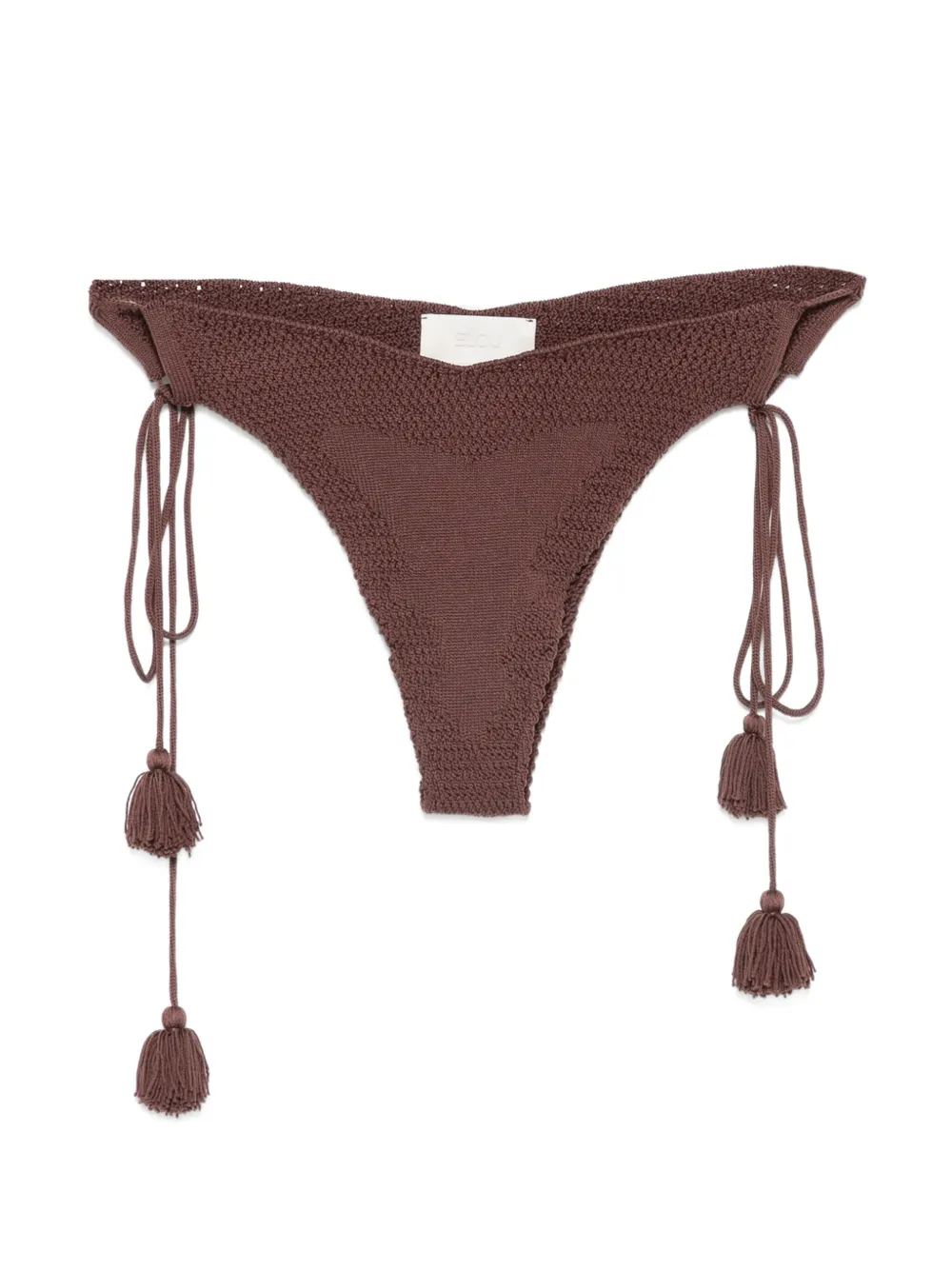 ELOU Alba crochet bikini bottoms - Marrone