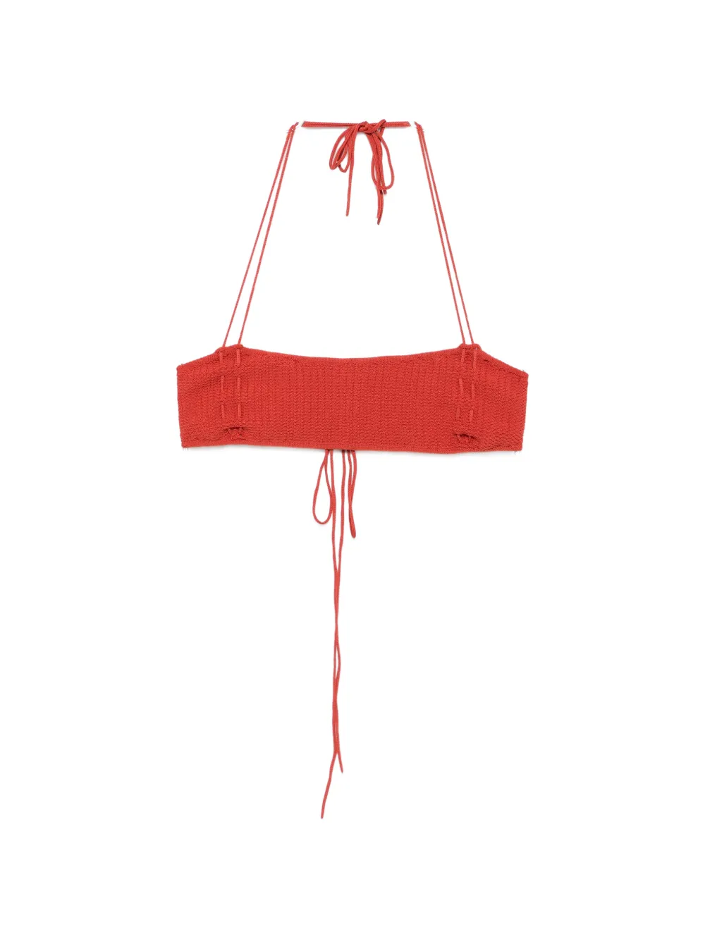 ELOU Ora tie-fastening bikini top - Rosso