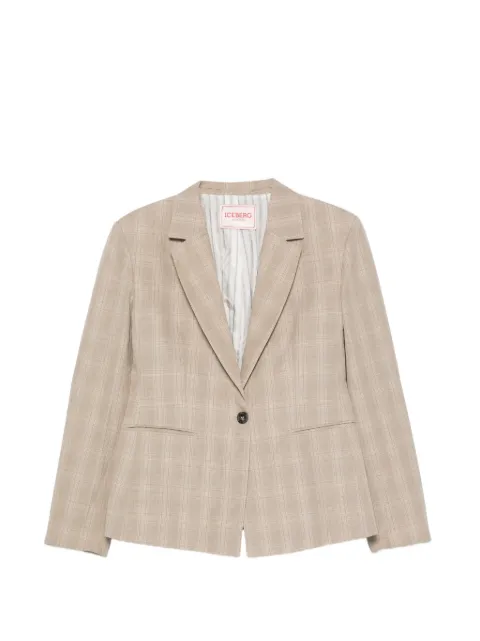 Iceberg check-pattern notch-lapel jacket