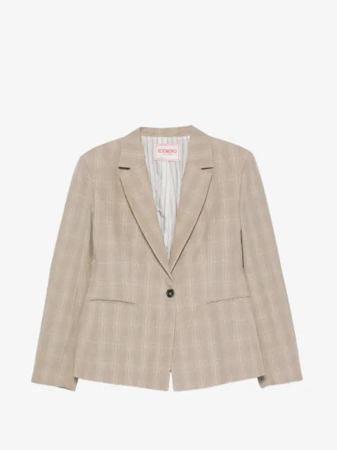 Iceberg check-pattern notch-lapel jacket