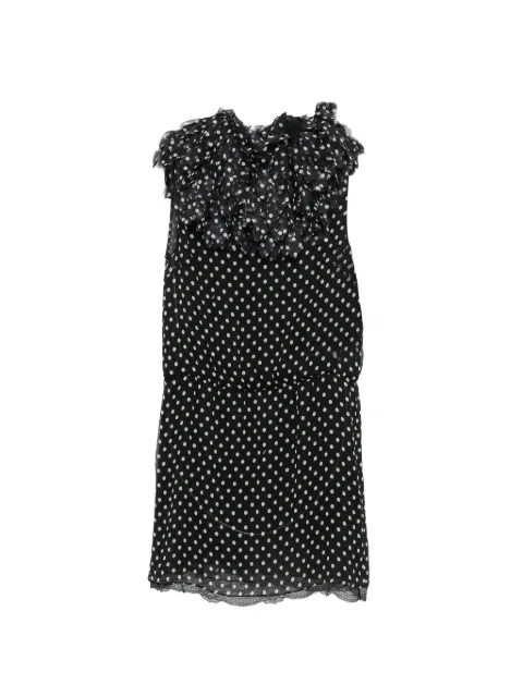 Nº21 polka dot ruffled midi dress