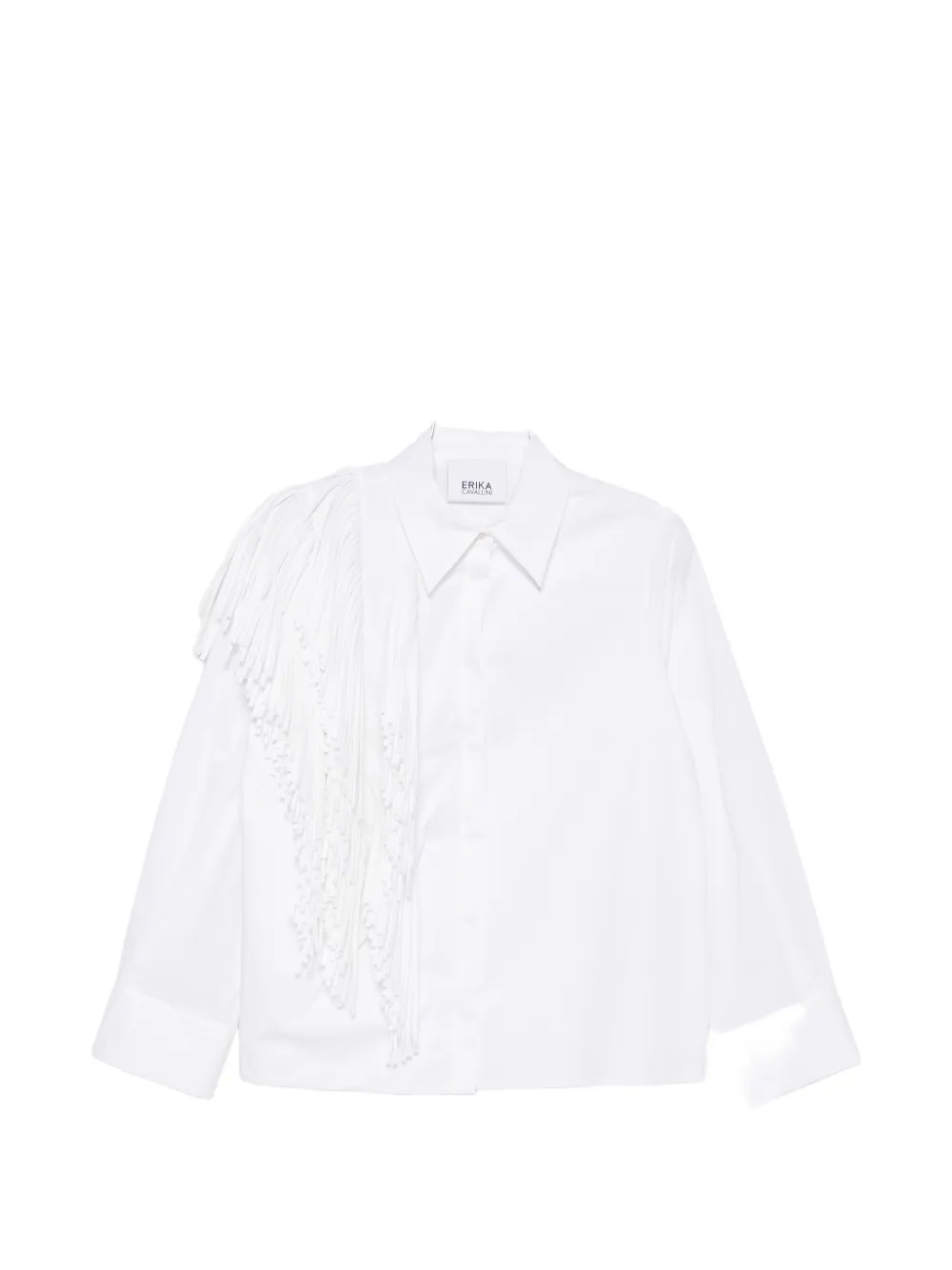 Erika Cavallini fringe-trimmed shirt - Bianco