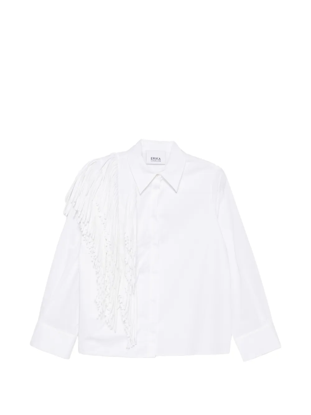 Erika Cavallini fringe-trimmed shirt - Bianco