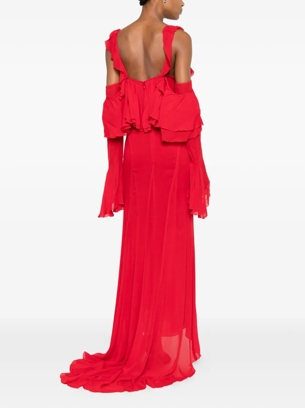Blumarine Asymmetrische maxi-jurk Rood