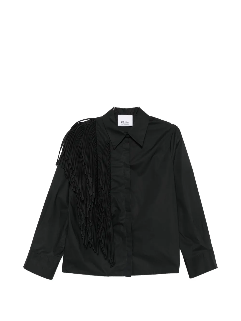 Erika Cavallini fringe-detail shirt - Black