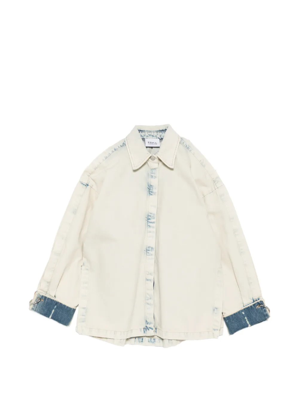 Erika Cavallini cut-out ring-detail denim jacket - Toni neutri