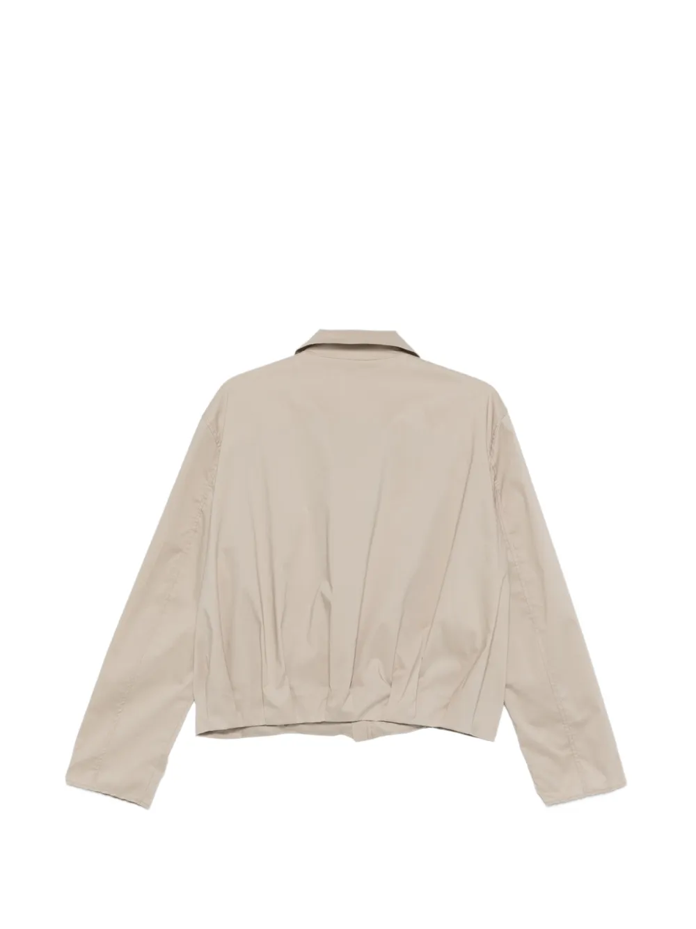 Liviana Conti Geplooid jack met ritssluiting Beige