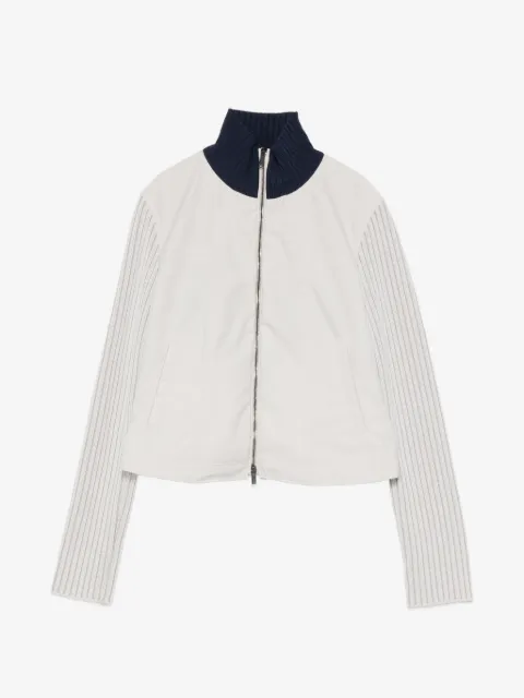 Iceberg ribbed-knit panelled bomber jacket