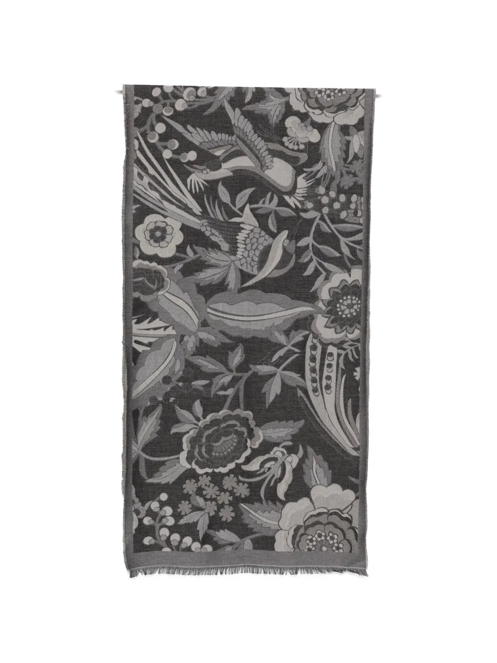 Missoni Floral-jacquard Fringed Scarf In Metallic