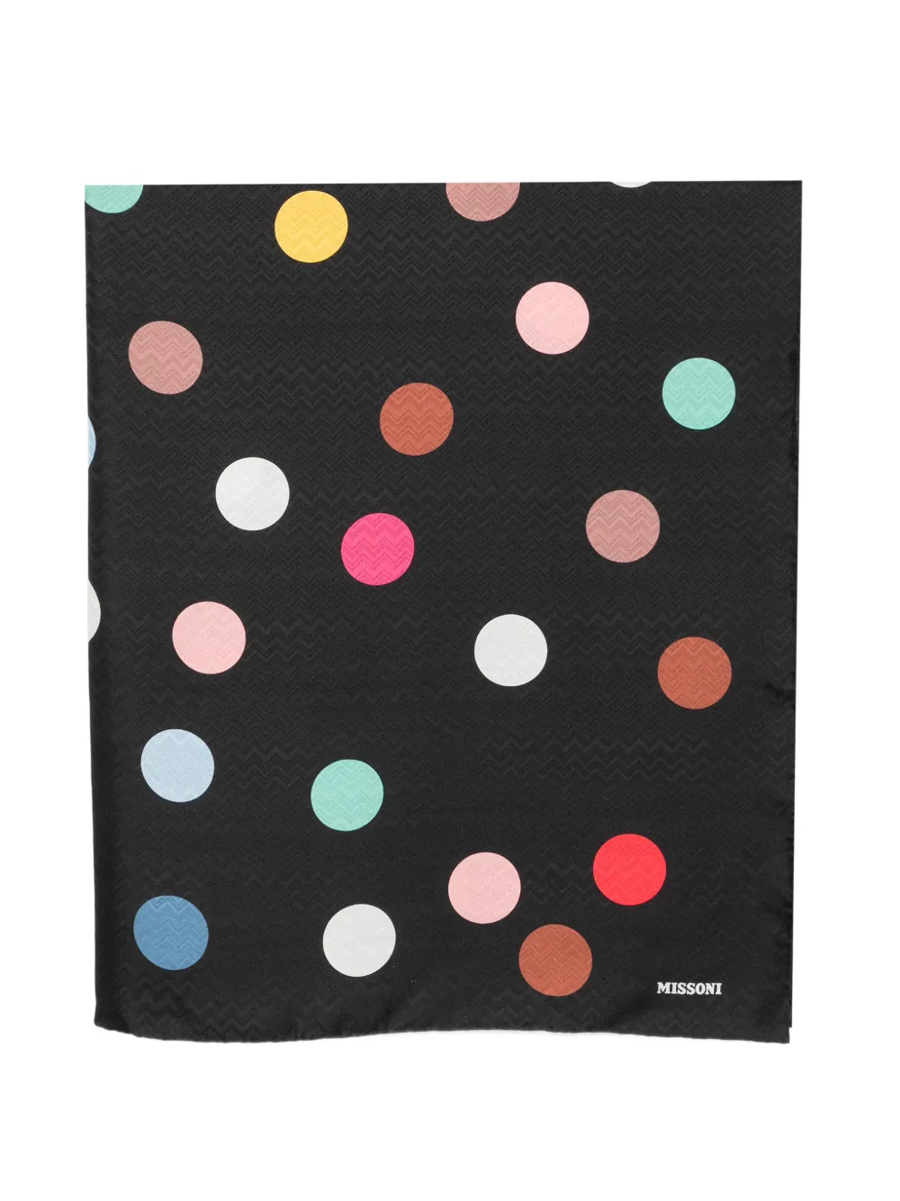 Missoni polka-dot zigzag scarf - Nero