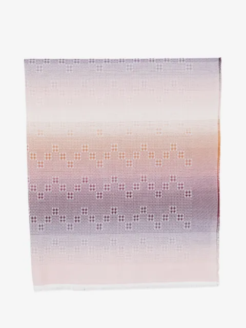 Missoni zigzag-knit fringed scarf