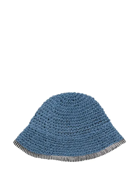 Missoni crochet-knit striped-trim bucket hat