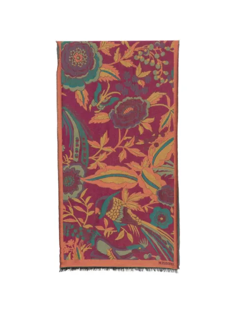 Missoni floral-jacquard frayed scarf