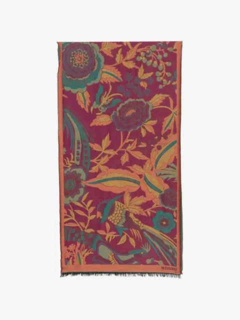 Missoni floral-jacquard frayed scarf