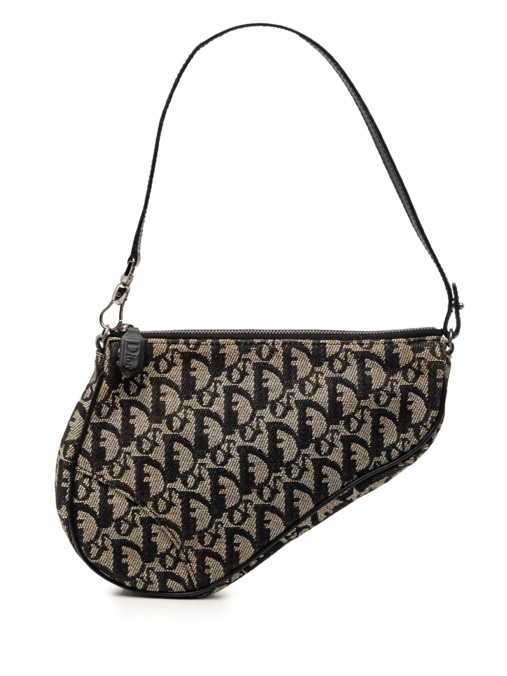Christian Dior Pre-Owned 2002 Mini Diorissimo Canvas Saddle Pochette shoulder bag - Nero