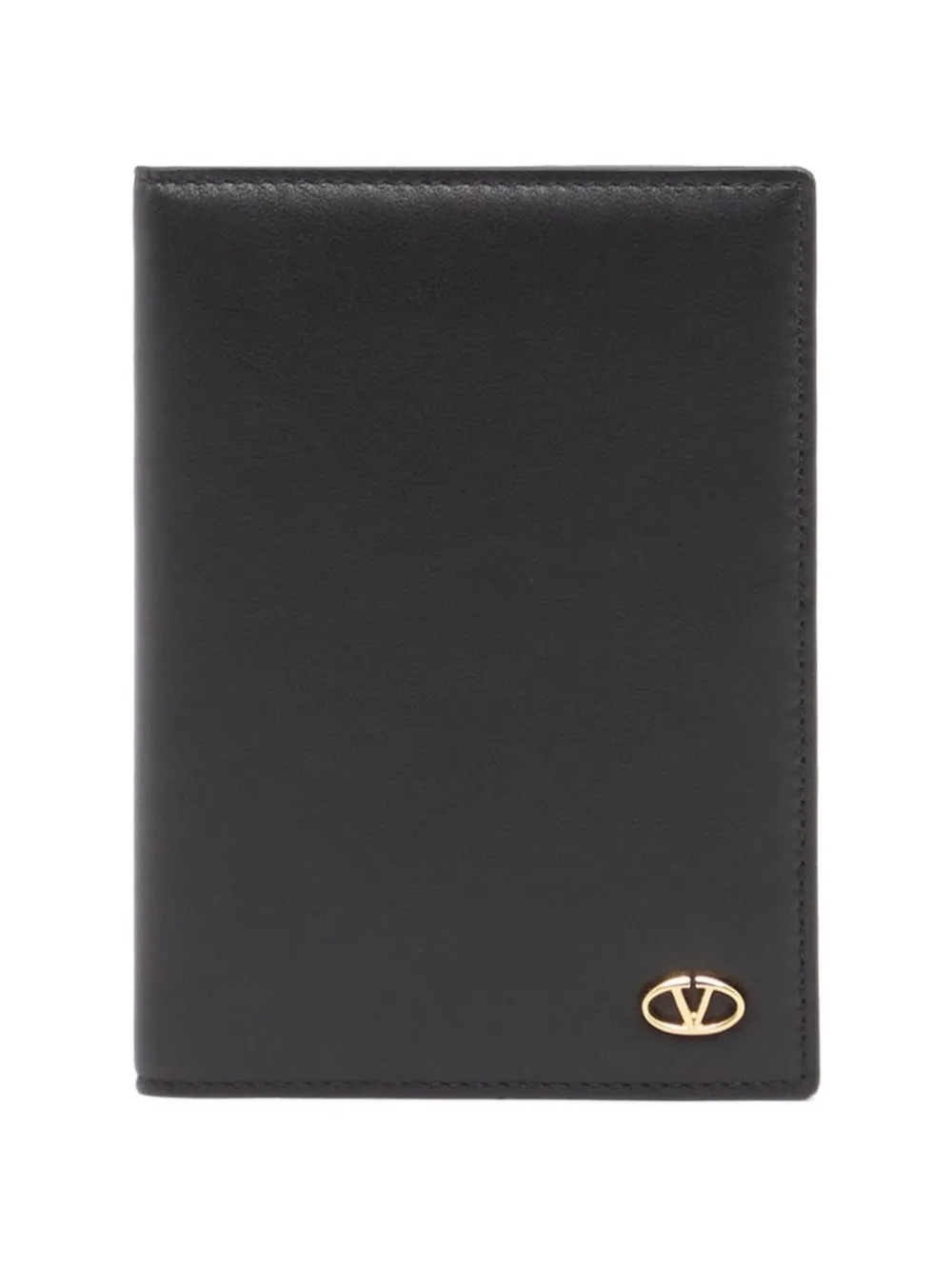 Valentino Garavani VLogo The Bold Edition calfskin passport cover - Nero