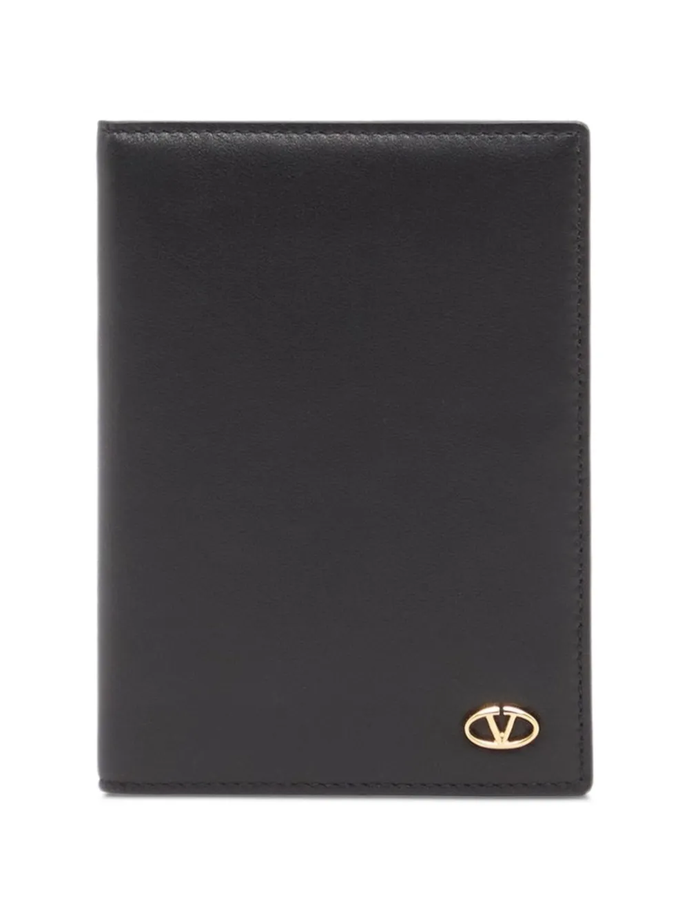 Valentino Garavani VLogo The Bold Edition calfskin passport cover - Nero