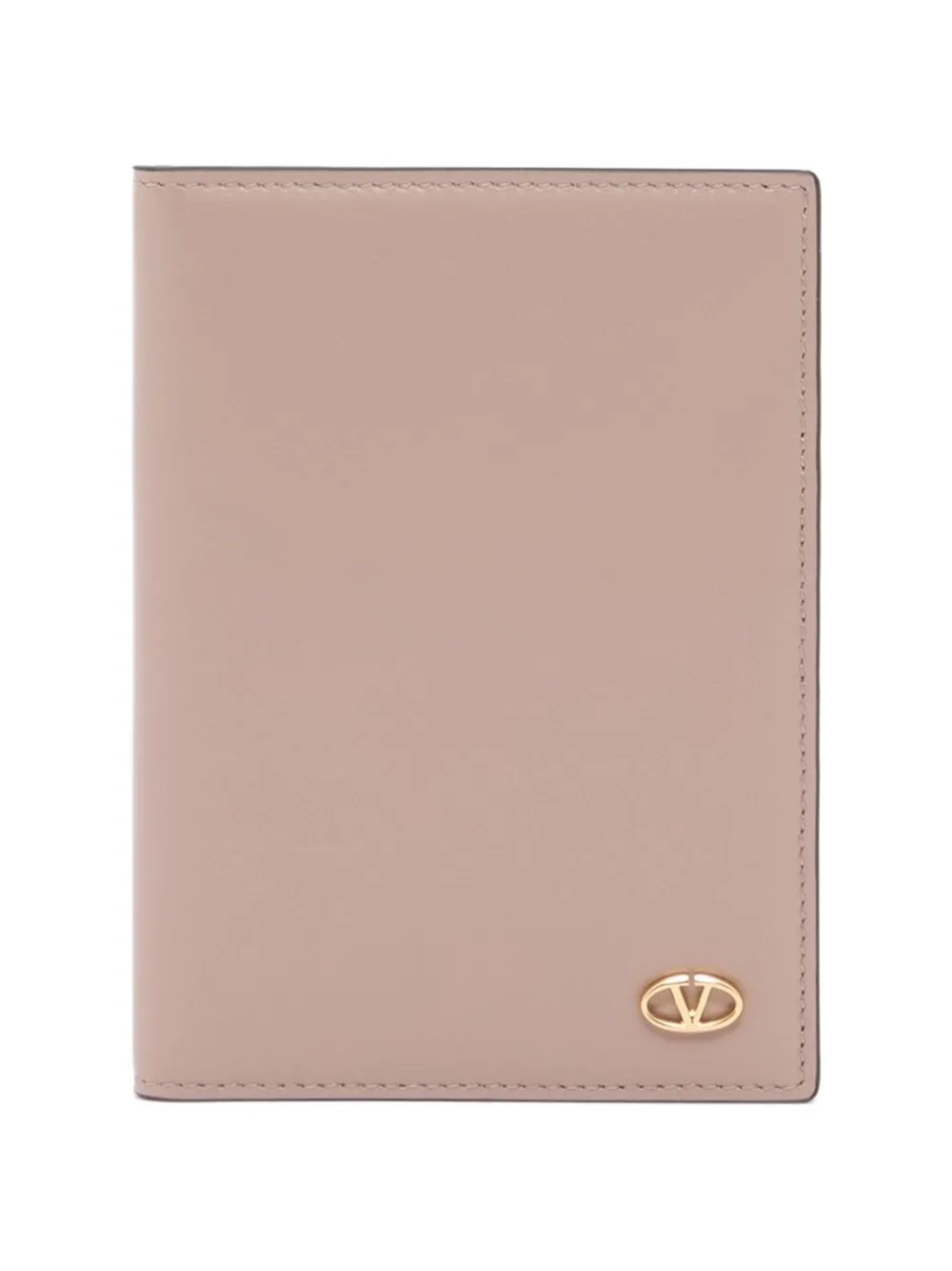 Valentino Garavani VLogo The Bold Edition calfskin passport cover - Rosa