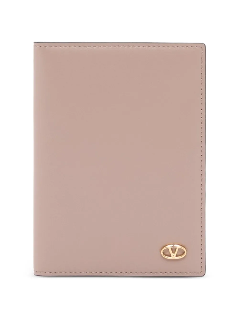 Valentino Garavani VLogo The Bold Edition calfskin passport cover - Rosa