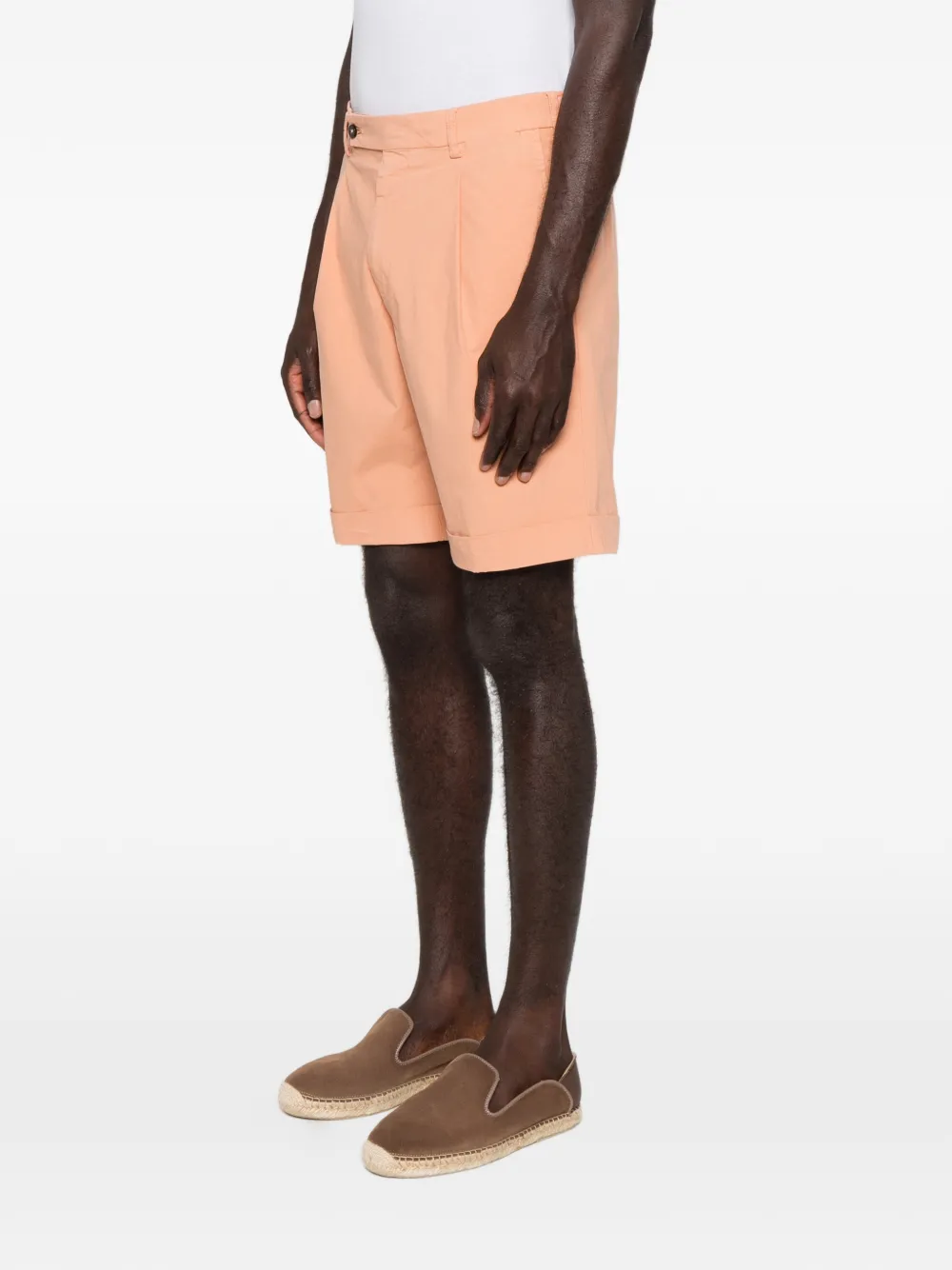 Berwich Geplooide shorts met zak Oranje