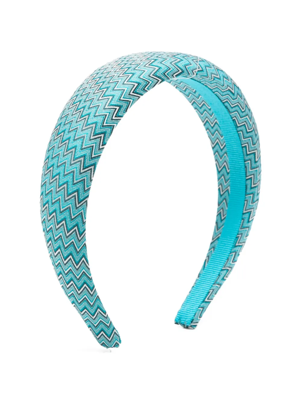 Missoni zigzag-knit headband - Blu