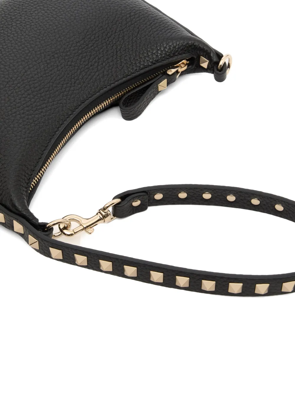 Valentino Garavani Rockstud mini-shopper van korrelig kalfsleer Zwart
