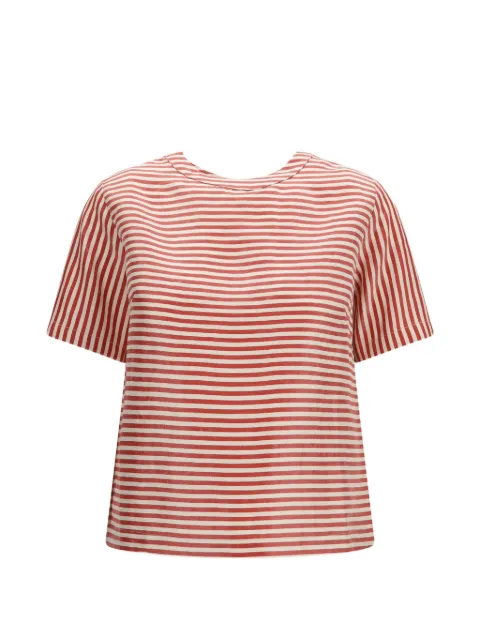 Cruna striped button-back T-shirt