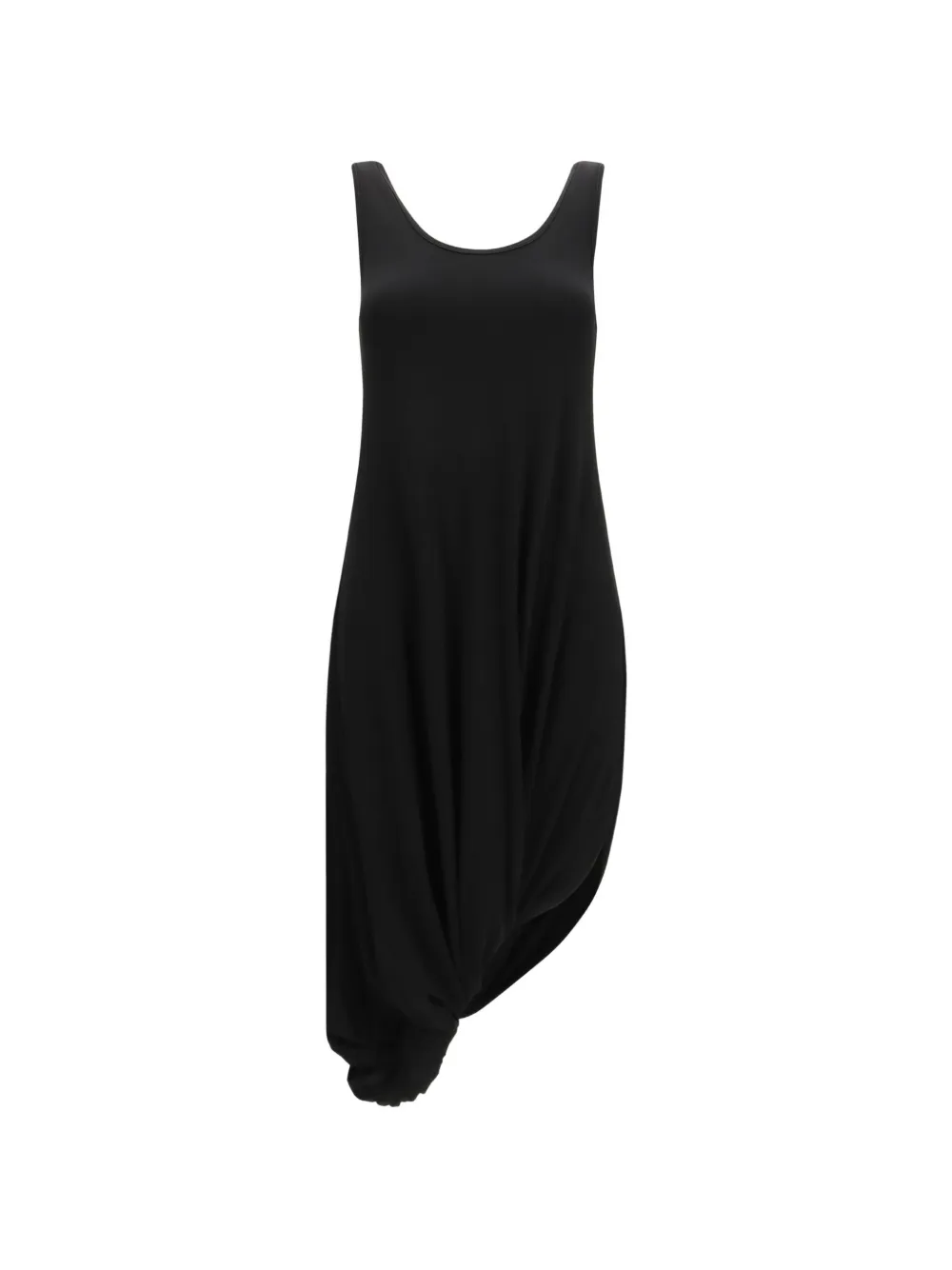 LOEWE draped asymmetric dress - Nero