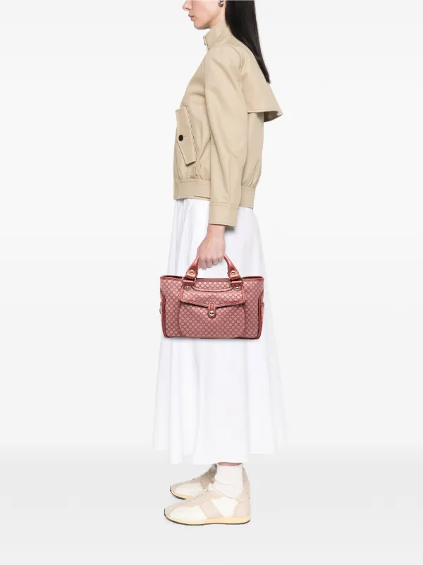 CELINE マカダム ライトローズ　キャンバス　レザー　ブギーバック Celine Pre-Owned 20th Century マカダム キャンバス ブギー