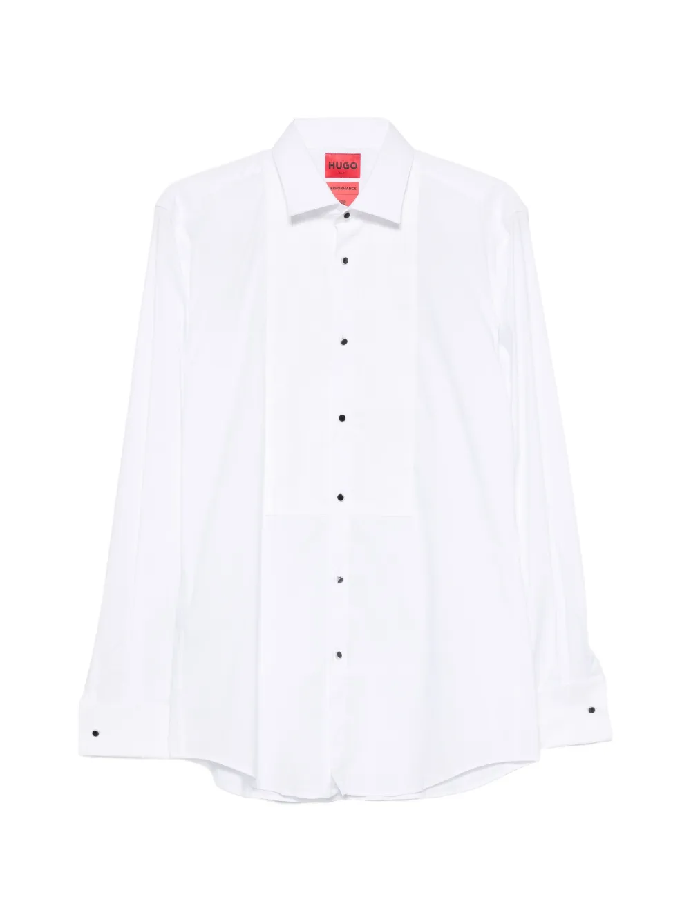 HUGO pleated-front shirt - Bianco