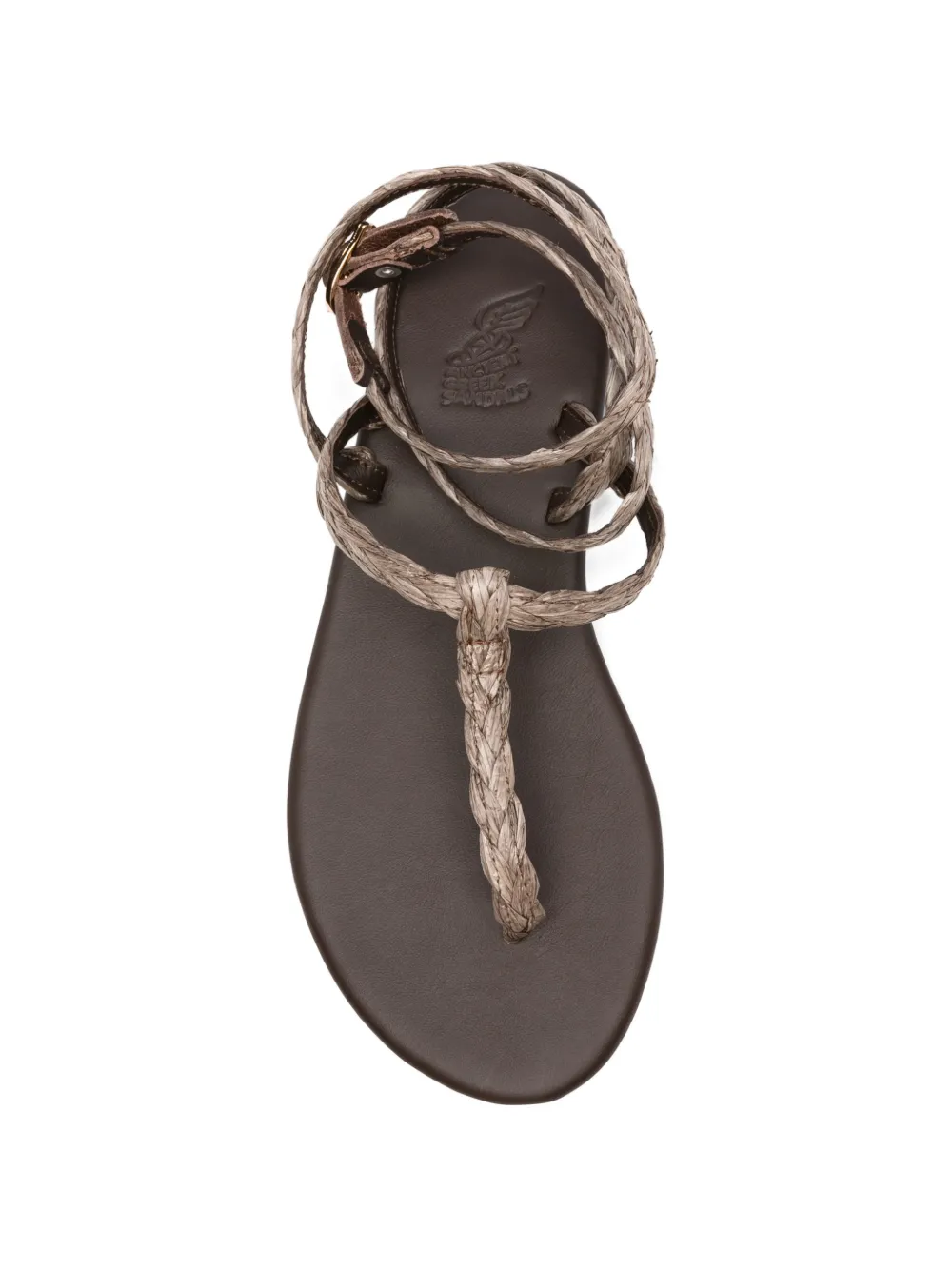 Ancient Greek Sandals Kalamida braided sandals Beige
