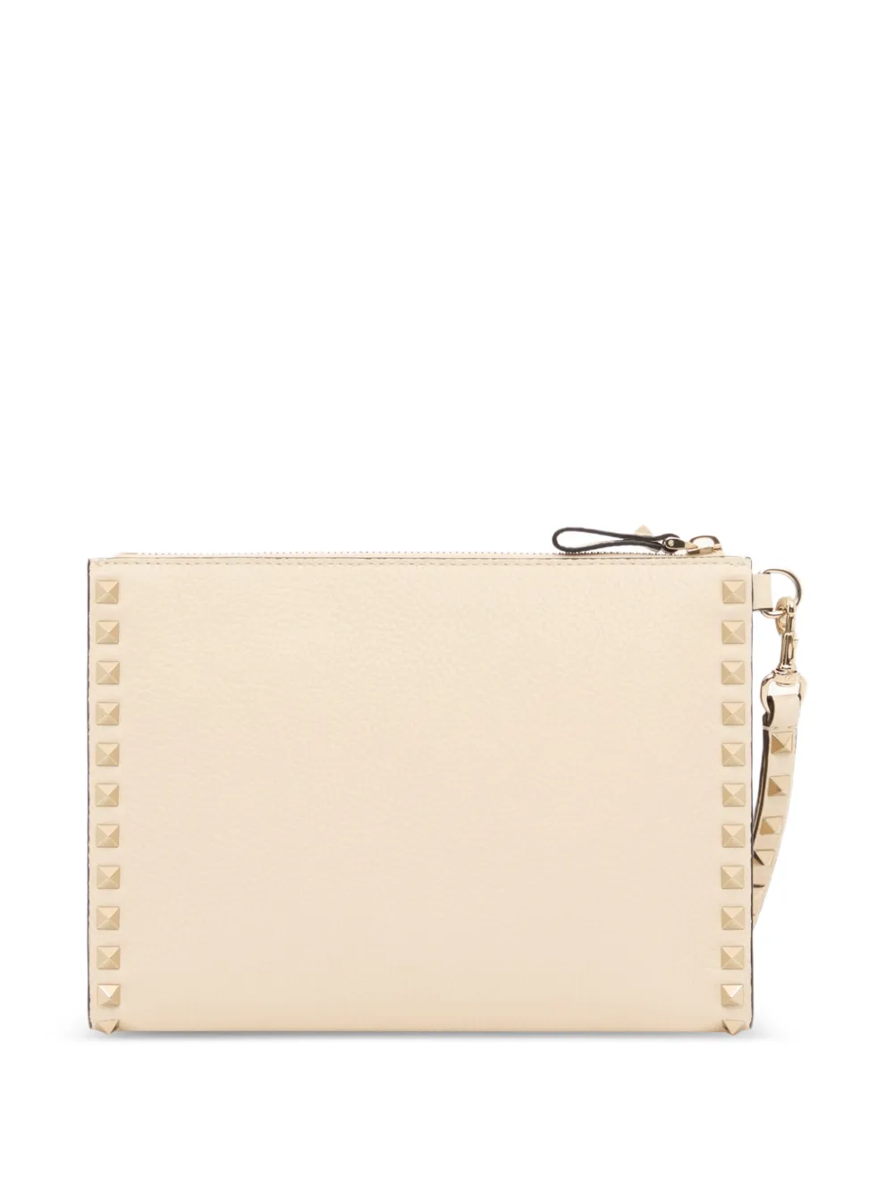 Valentino Garavani Rockstud buidel van korrelig kalfsleer Beige