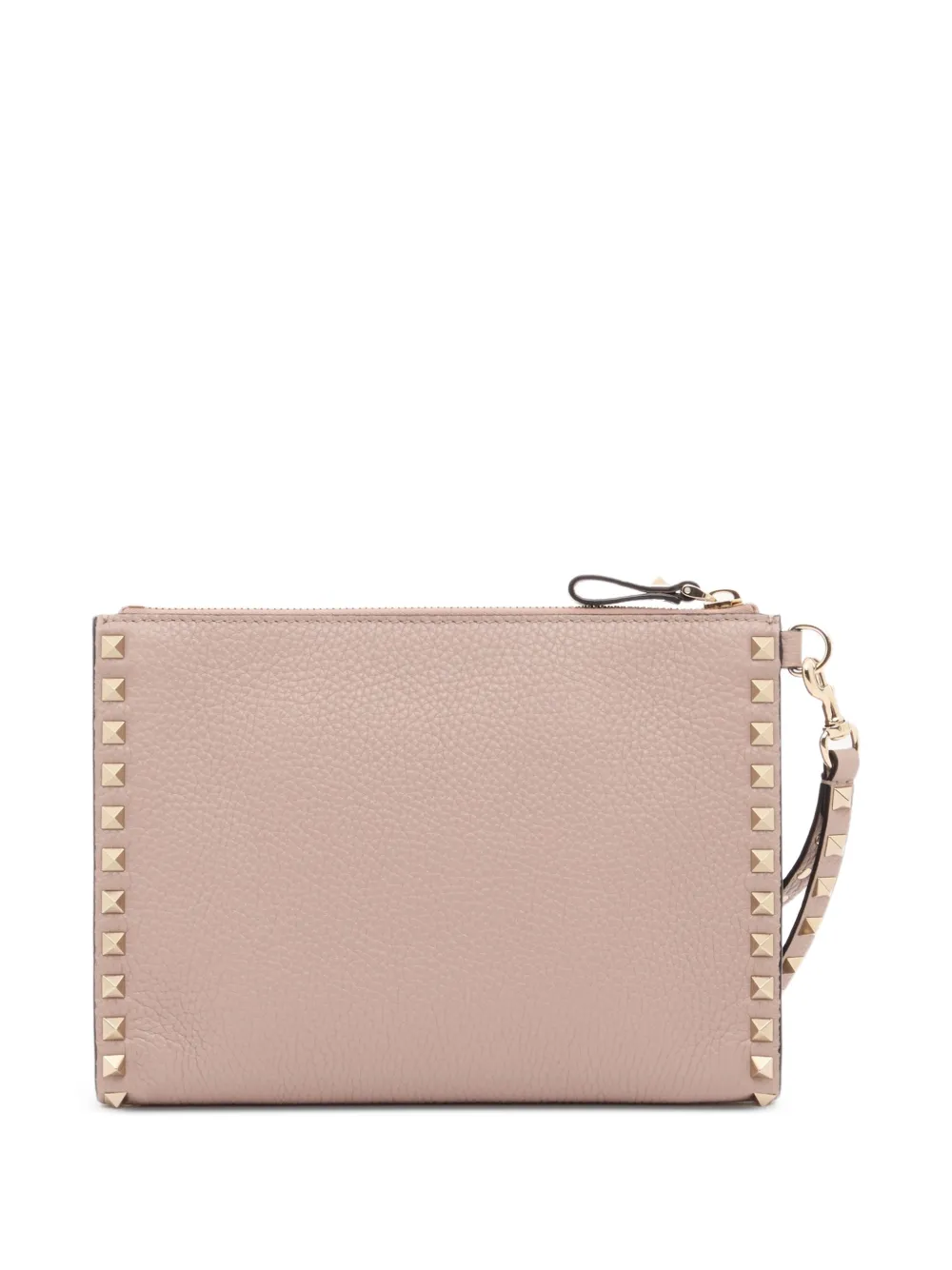 Valentino Garavani Rockstud buidel van korrelig kalfsleer Beige