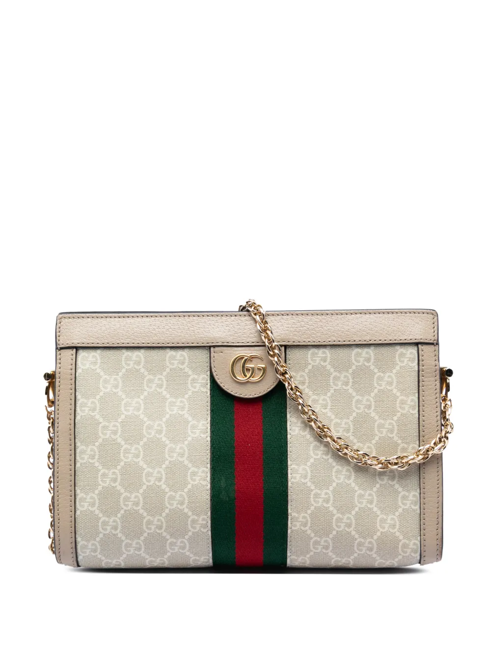 Gucci Pre-Owned 2000-2015 Small GG Supreme Web Ophidia Chain crossbody bag - Marrone