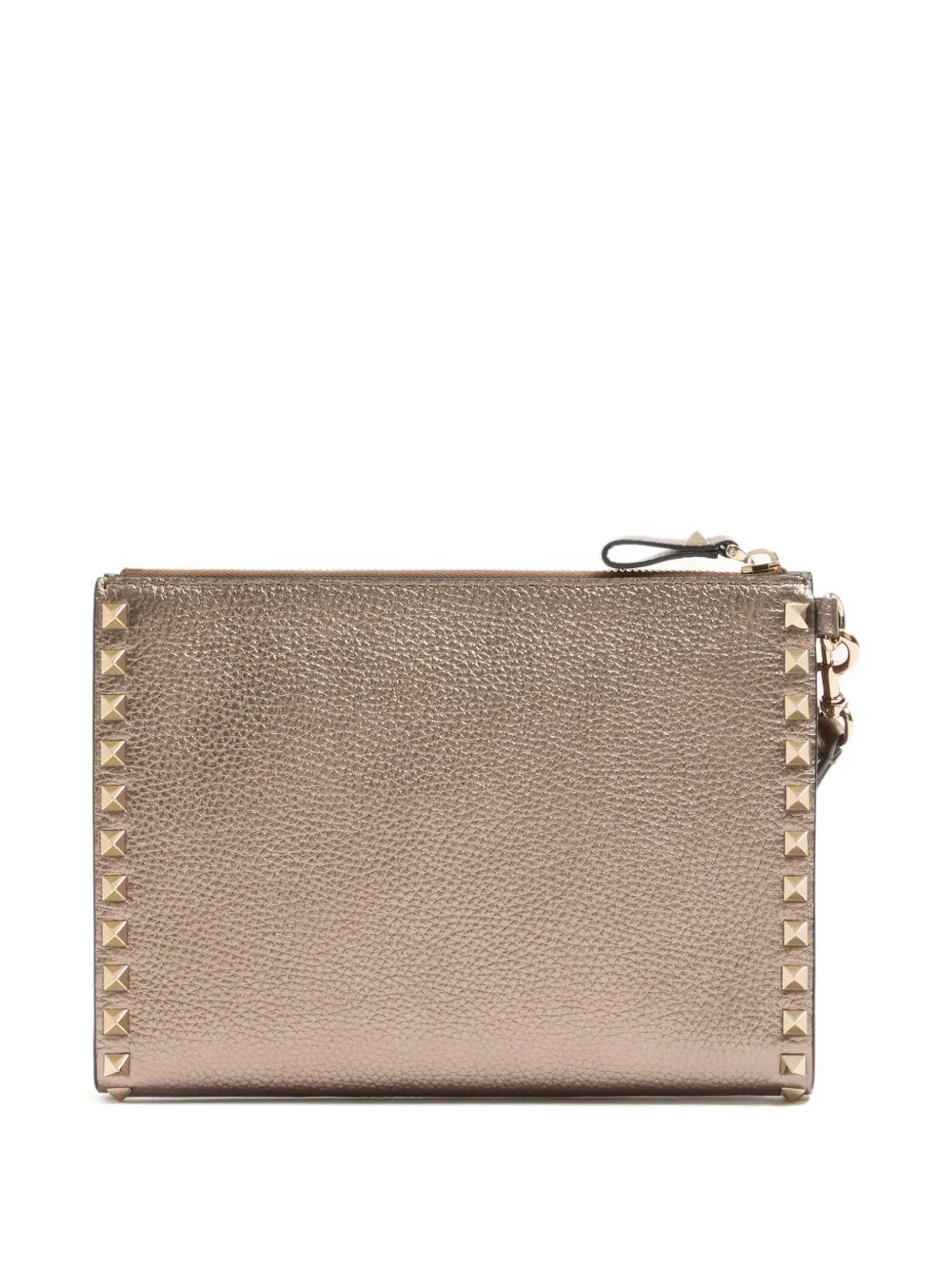 Valentino Garavani Rockstud buidel van korrelig kalfsleer Bruin