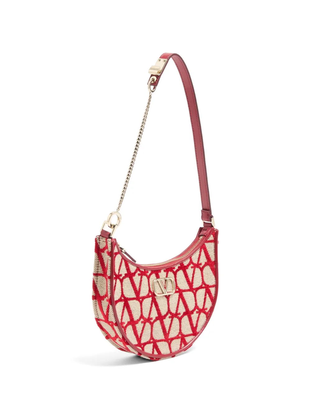 Valentino Garavani Vsling Toile Iconographe mini-schoudertas Beige