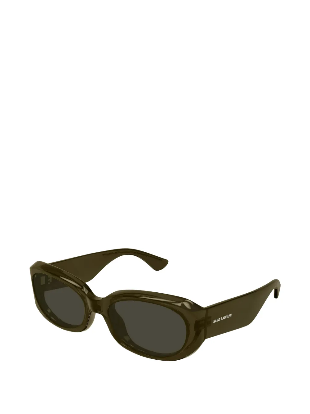 Saint Laurent Eyewear Zonnebril met ovalen montuur Groen
