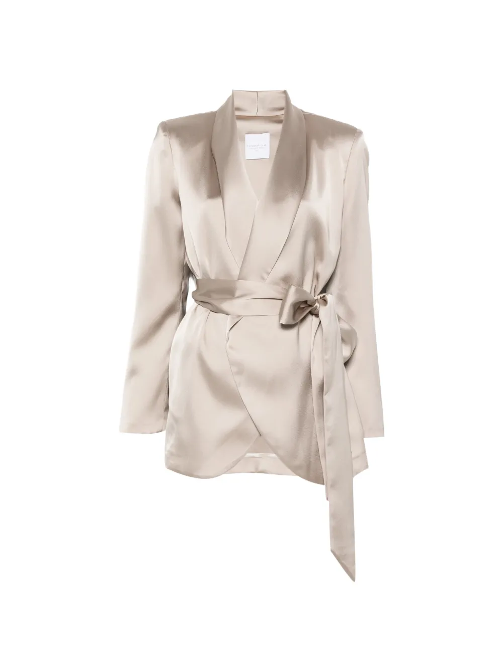 Cenere GB long-sleeve belted jacket - Toni neutri