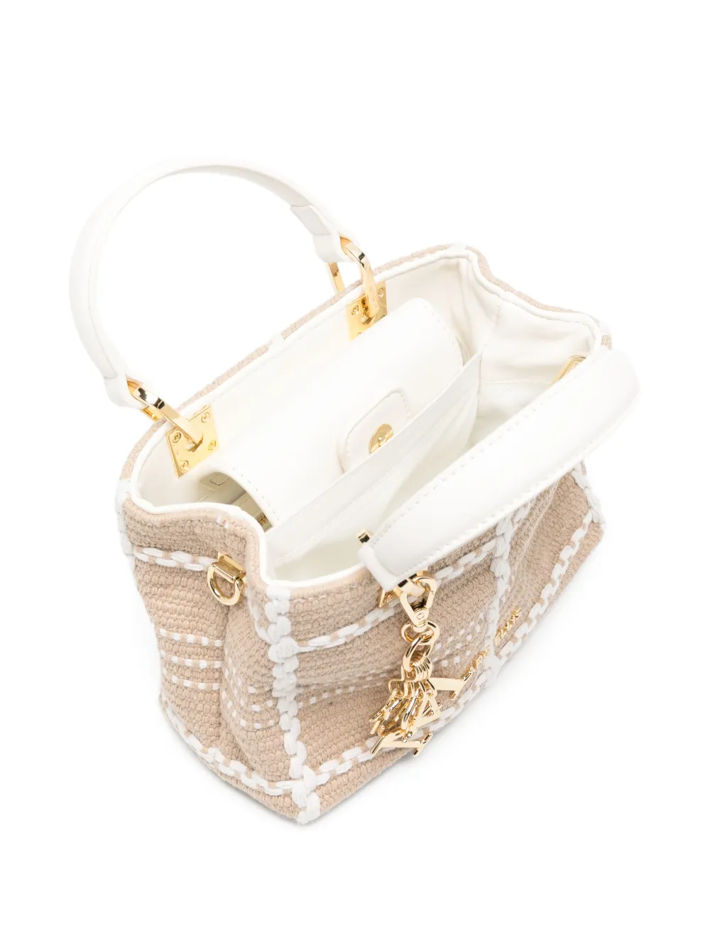Marc Ellis Krissy shopper met geweven effect Beige
